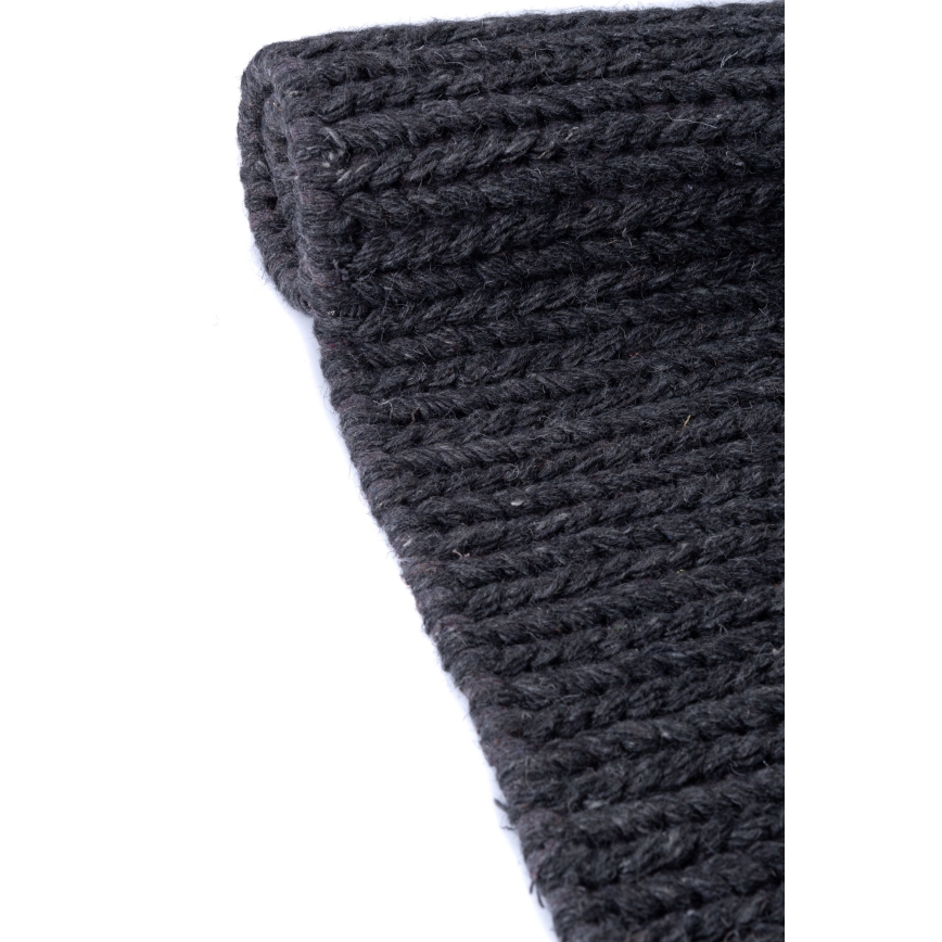 Naturteppich FIR WOOL, 120 x 170 cm, 2600 g/m², Anthrazit
