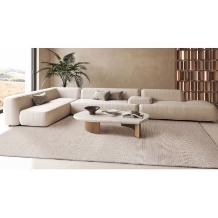 Naturteppich FIR WOOL, 70 × 140 cm, 2600 g/m², creme