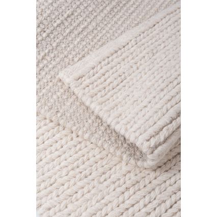 Naturteppich FIR WOOL, 70 × 140 cm, 2600 g/m², creme