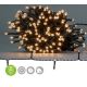 Weihnachtliche LED-Outdoor-Lichterkette 192xLED/7 Funktionen/3xAA 14,9m IP44 warmweiß