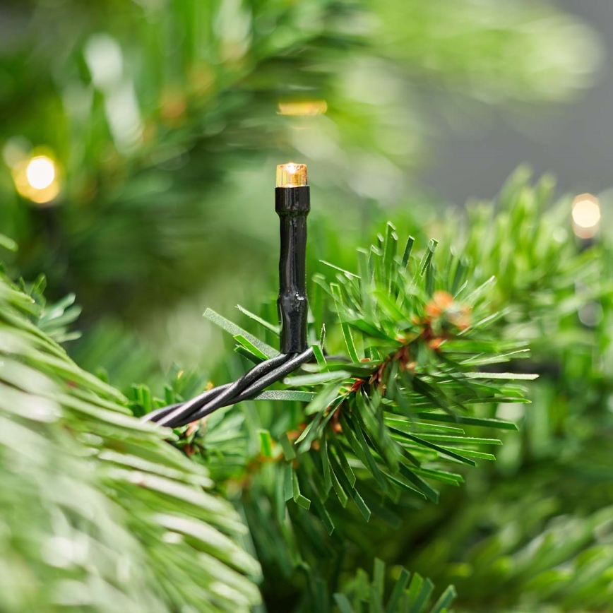 LED Weihnachts-Lichterkette für den Außenbereich 48xLED/7 Funktionen/3xAA 4,1m IP44 warmweiß