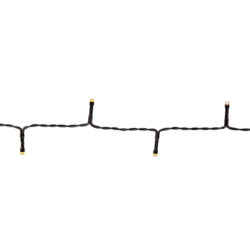 LED-Außen-Weihnachtslichterkette 96xLED/7 Funktionen/3xAA 7,7m IP44 warmweiß