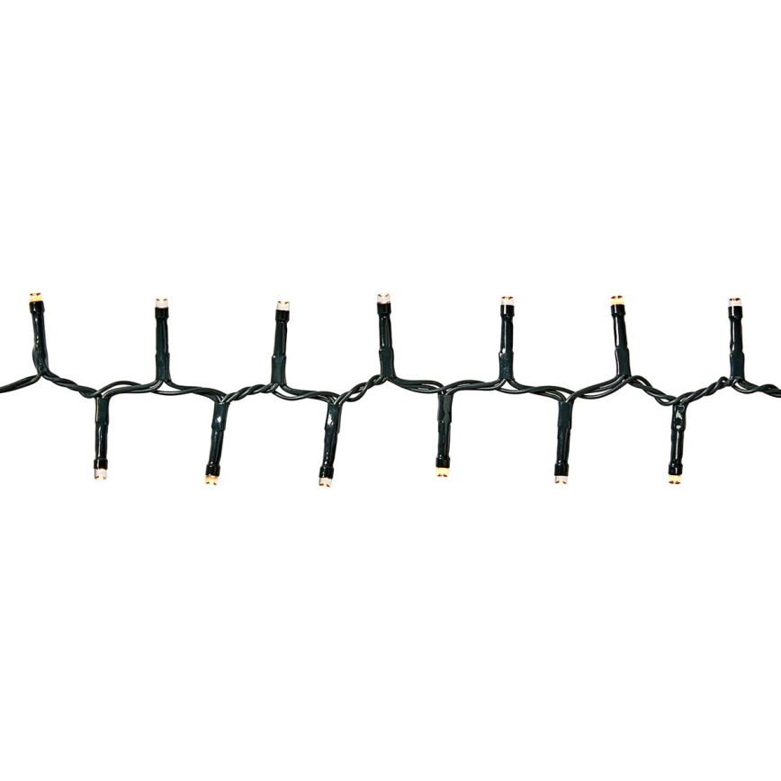 LED-Weihnachtskette für draußen 400xLED/7 Funktionen 11m IP44 warmweiß