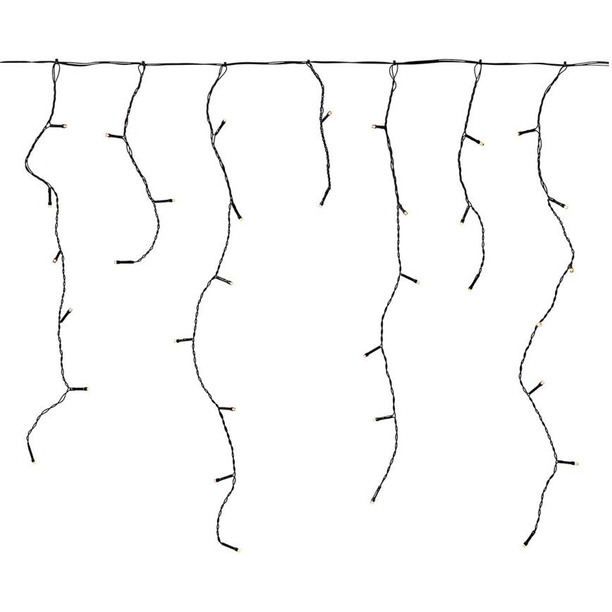 LED-Lichtervorhang für den Außenbereich, 180 LEDs / 7 Funktionen, 10,9 m, IP44, warmweiß