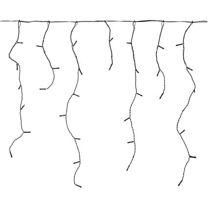 LED-Lichtervorhang für den Außenbereich, 180 LEDs / 7 Funktionen, 10,9 m, IP44, warmweiß