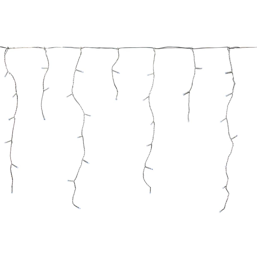 LED Außen-Weihnachtsvorhang 180xLED/7 Funktionen 10,9m IP44 kaltweiß