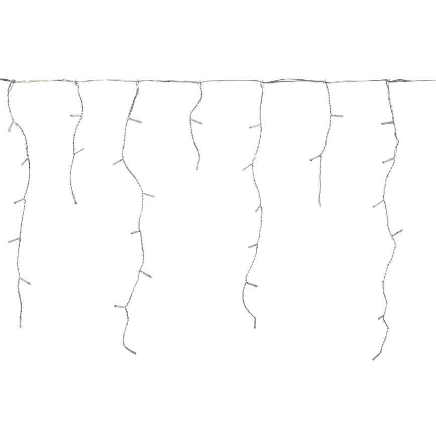 LED Außen-Weihnachtsvorhang 180xLED/7 Funktionen 10,9m IP44 kaltweiß