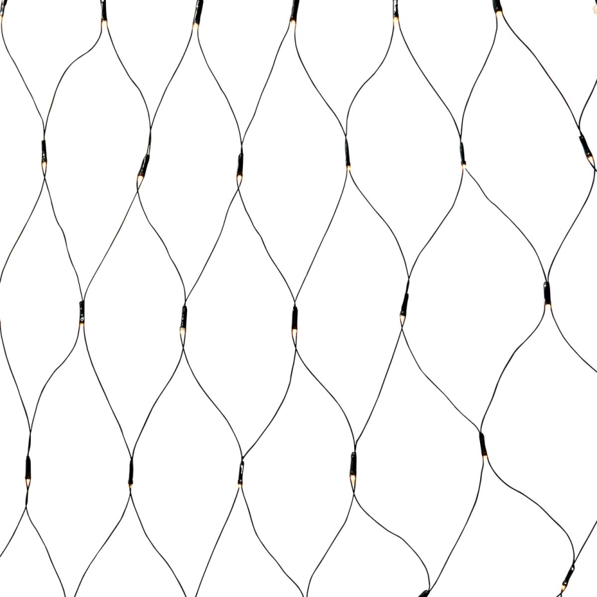 LED-Außen-Lichtervorhang, 160 LEDs, 7 Funktionen, 5 m, IP44, warmweiß