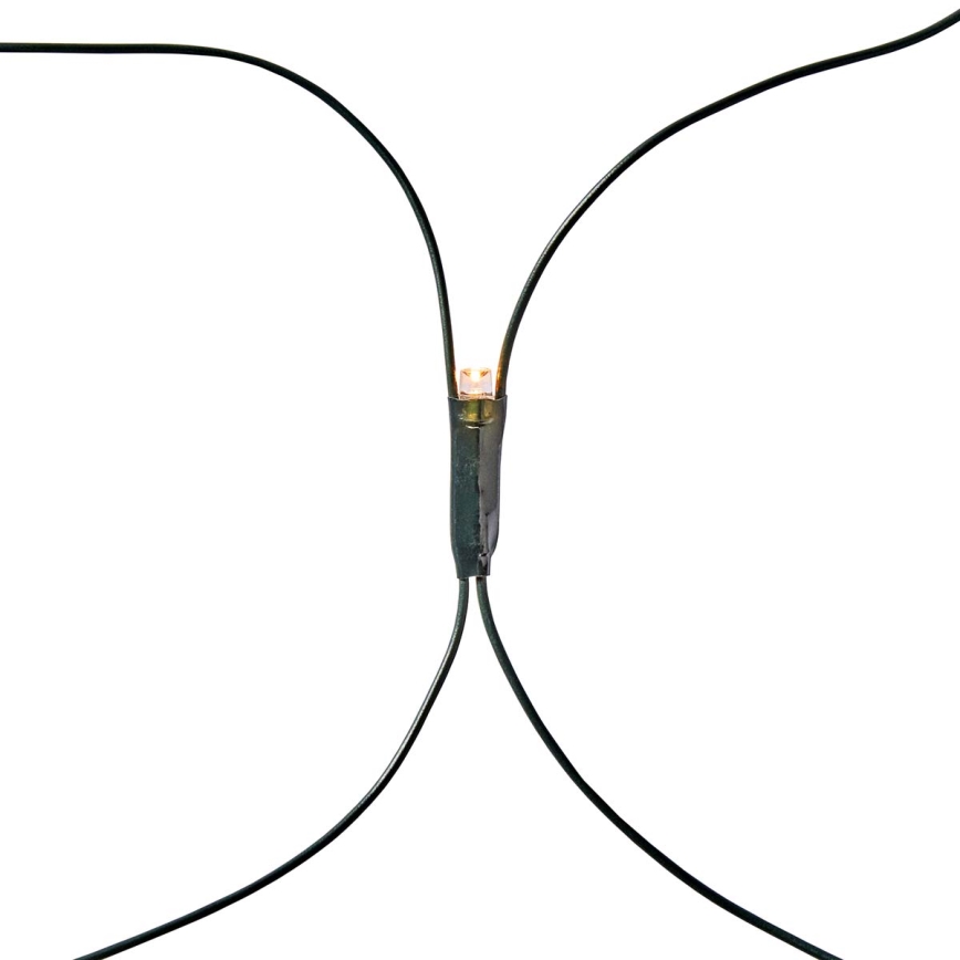 LED-Lichtervorhang für den Außenbereich, 320 LEDs / 7 Funktionen, 6 m, IP44, warmweiß