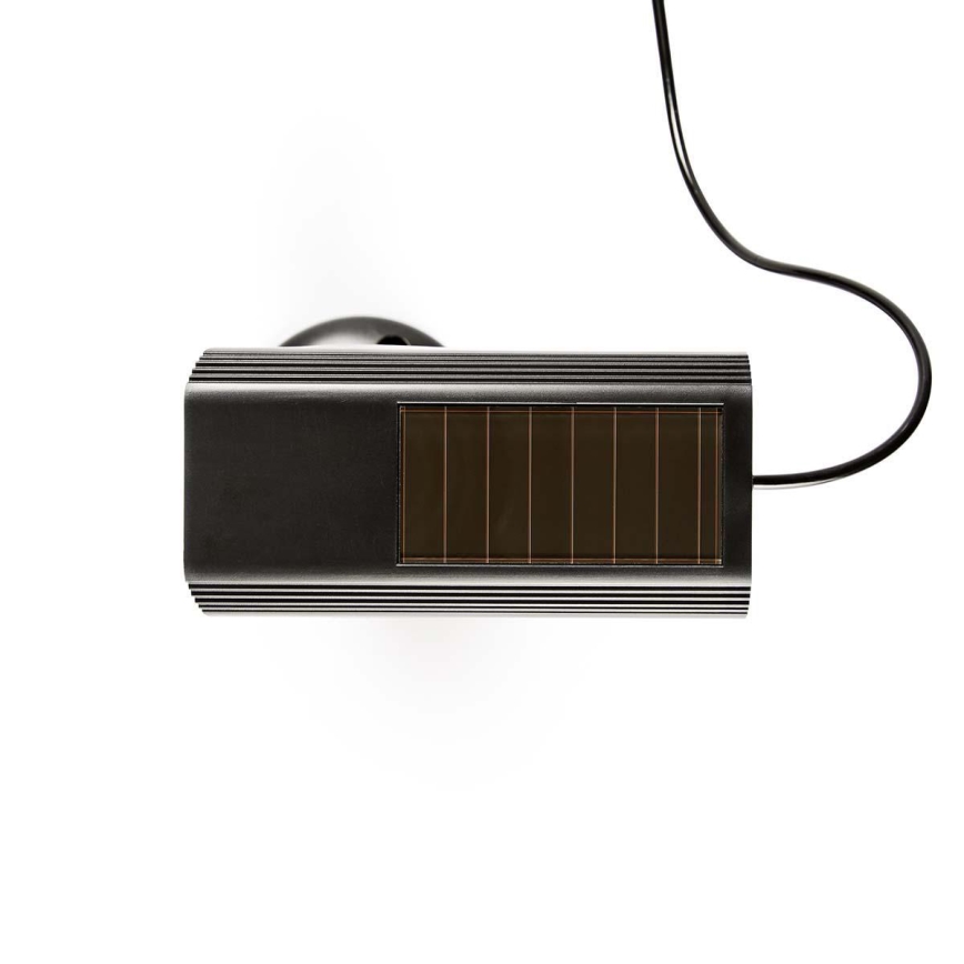 LED Attrappe einer Sicherheitskamera mit Solarpanel 2xAA IP44