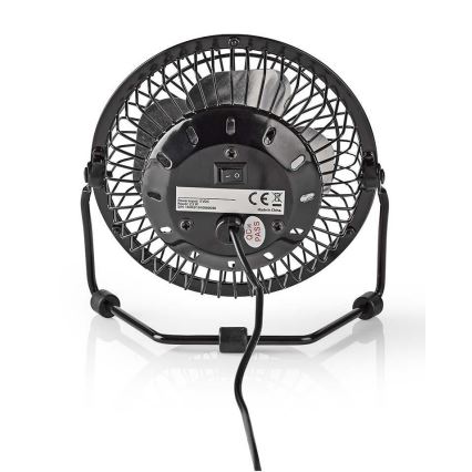 Tischventilator 3W/USB 10 cm schwarz