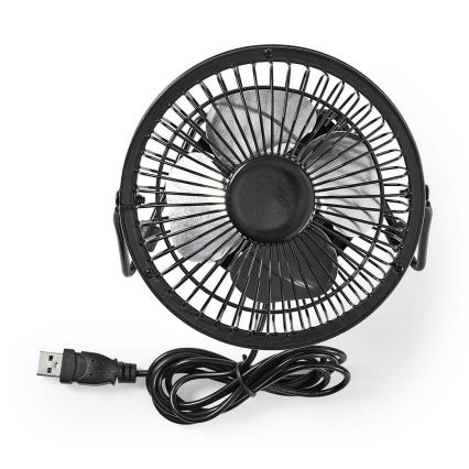 Tischventilator 3W/USB 10 cm schwarz