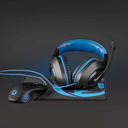 Gaming Set 3in1 schwarz/blau