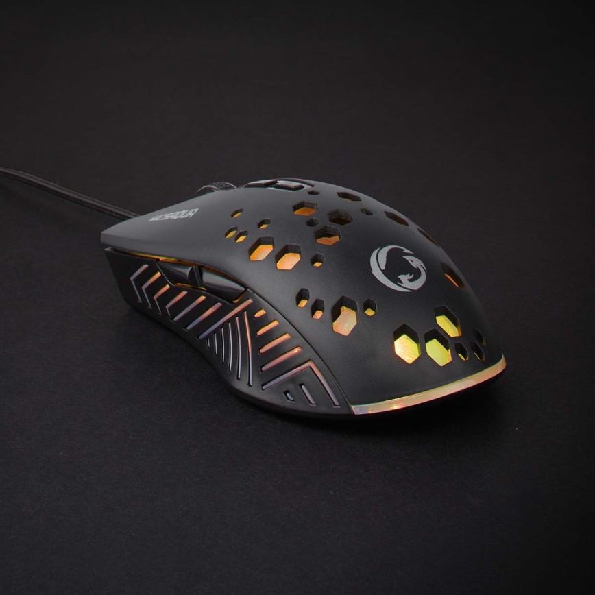 LED-Gaming-Maus 800/1200/2400/3200/4800/7200 DPI 7 Tasten schwarz