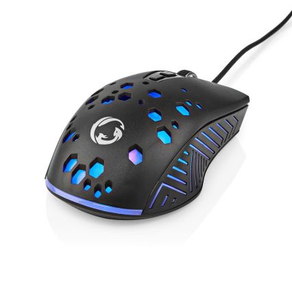 LED-Gaming-Maus 800/1200/2400/3200/4800/7200 DPI 7 Tasten schwarz