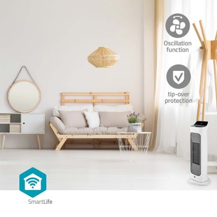 Ventilator mit Keramik-Heizelement Smartlife 1400/2000W/230V Wi-Fi Tuya + Fernbedienung