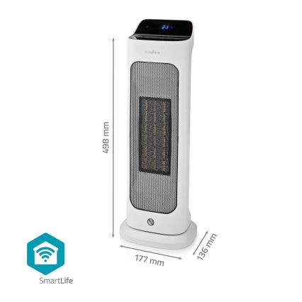 Ventilator mit Keramik-Heizelement Smartlife 400/2000W/230V Wi-Fi Tuya + Fernbedienung