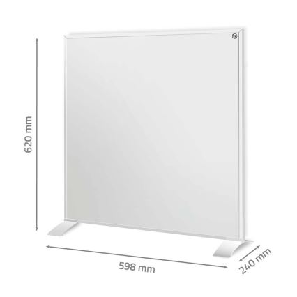 Infrarot-Heizpanel 350W/230V 59,8x62 cm IP44 Wi-Fi Tuya + Fernbedienung