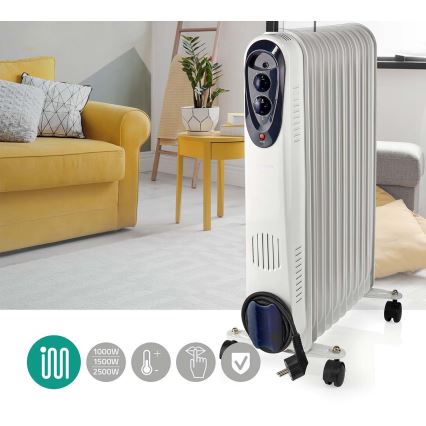 Tragbarer Ölheizer mit 11 Rippen 1000/1500/2500W/230V