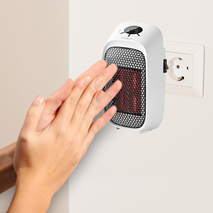 Steckdosenheizung mit LCD-Display und Thermostat 400W/230V