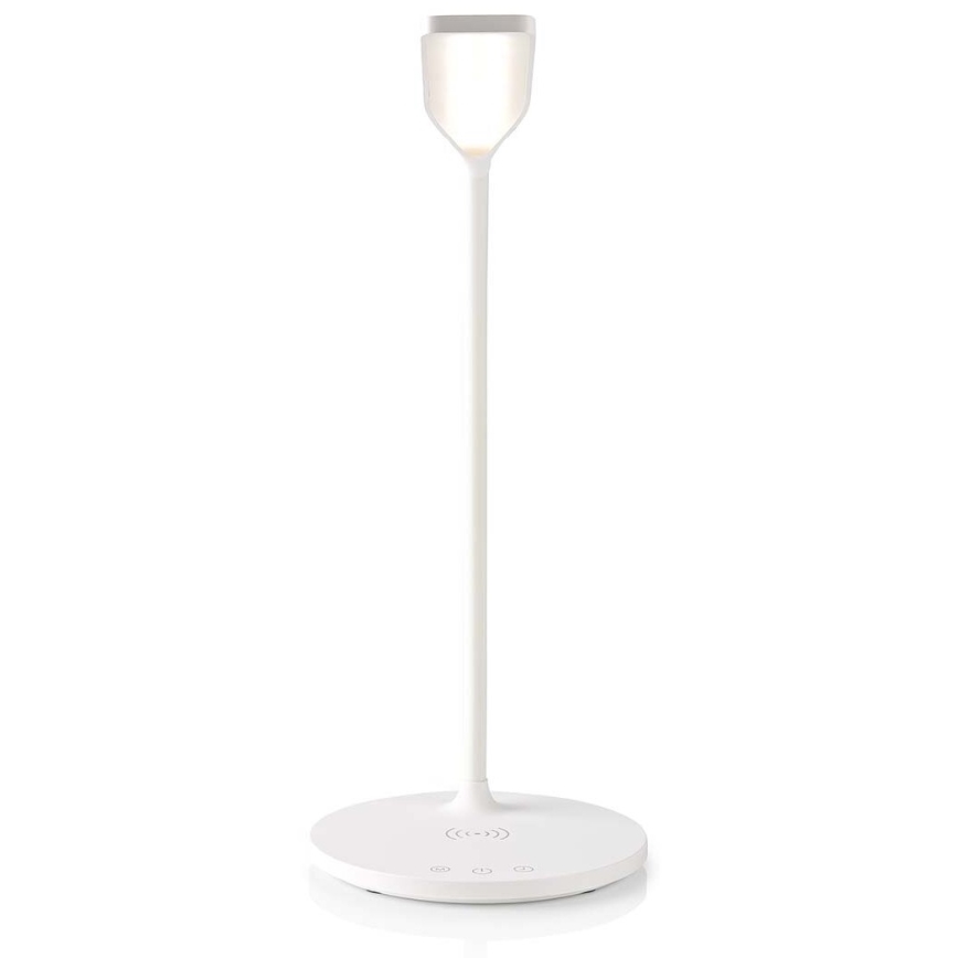 Dimmbare flexible LED-Tischleuchte mit Touch-Funktion 15W kabellose Aufladung Qi LED/5,5W/230V 2700-6500K weiß