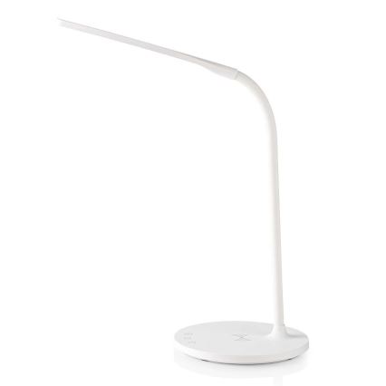 Dimmbare flexible LED-Tischleuchte mit Touch-Funktion 15W kabellose Aufladung Qi LED/5,5W/230V 2700-6500K weiß
