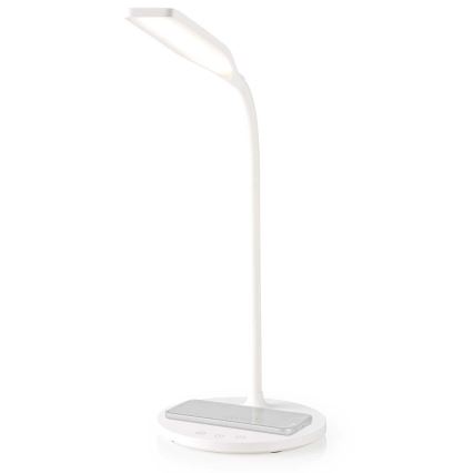 Dimmbare flexible LED-Tischleuchte mit Touch-Funktion 15W kabellose Aufladung Qi LED/5,5W/230V 2700-6500K weiß