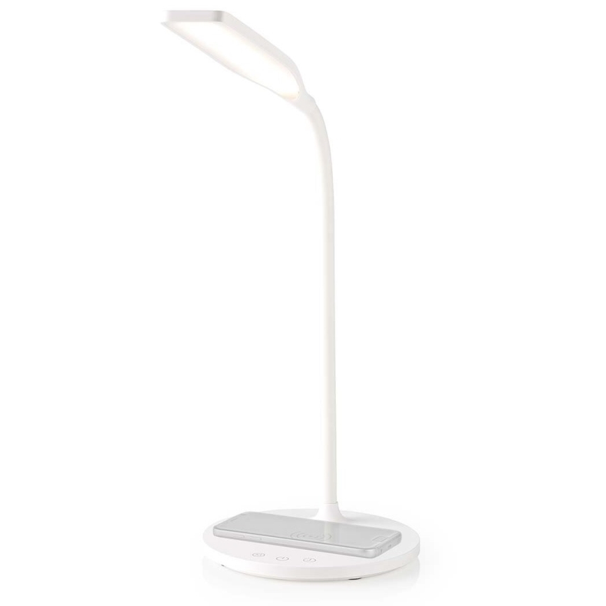 Dimmbare flexible LED-Tischleuchte mit Touch-Funktion 15W kabellose Aufladung Qi LED/5,5W/230V 2700-6500K weiß