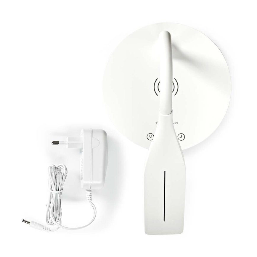 Dimmbare flexible LED-Tischleuchte mit Touch-Funktion 15W kabellose Aufladung Qi LED/5,5W/230V 2700-6500K weiß