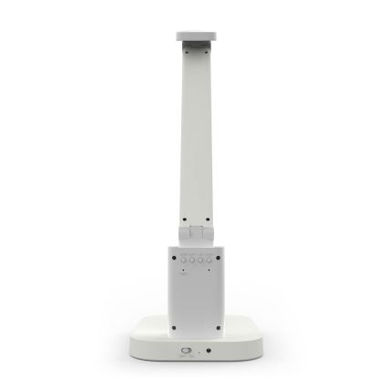 Dimm- und wiederaufladbare Touch-Tischlampe mit Display, LED/7,5W/1200 mAh, 3000/4000/5700K, CRI 90, weiß