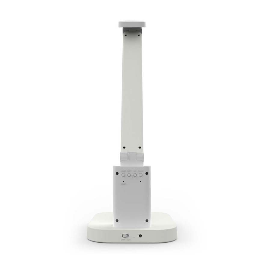 Dimm- und wiederaufladbare Touch-Tischlampe mit Display, LED/7,5W/1200 mAh, 3000/4000/5700K, CRI 90, weiß