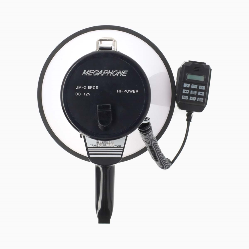 Megafon mit externem Mikrofon USB 25W/8xC weiß/schwarz