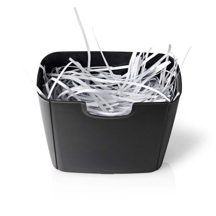 Aktenvernichter A4, 10 l Auffangbehälter, 230 V, schwarz