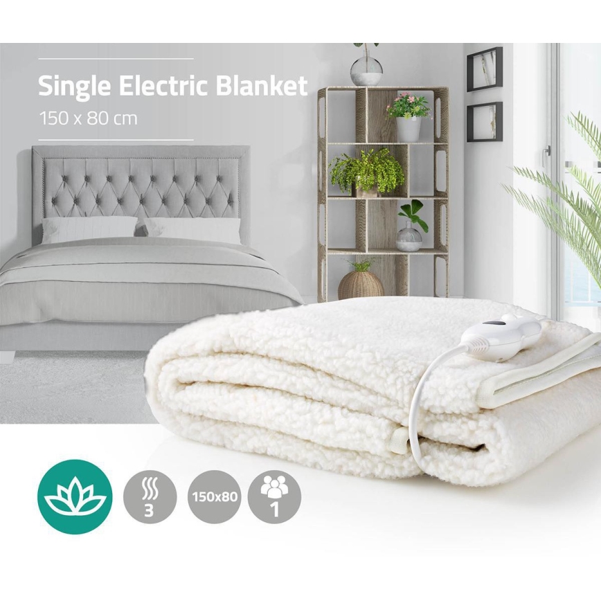 Elektrische Heizdecke 60W/230V 150x80 cm Wolle