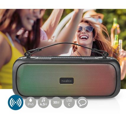 LED RGB Wiederaufladbarer Lautsprecher 45W/3000 mAh IPX5