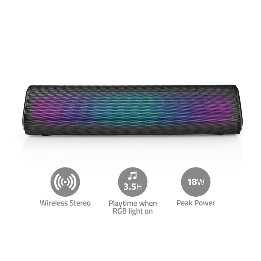 Aufladbarer LED-RGB-Lautsprecher 18W/1200 mAh