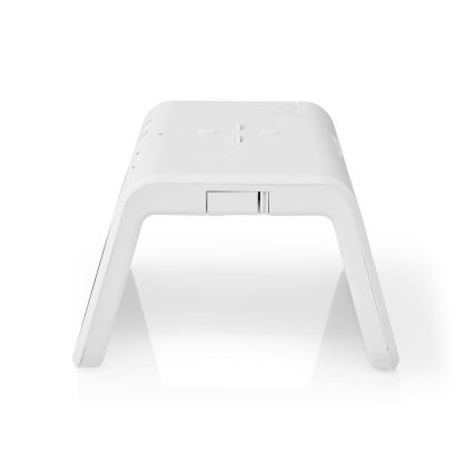 Wecker mit LCD-Display und kabellosem Ladegerät 15W/5V 1xCR2032 weiß