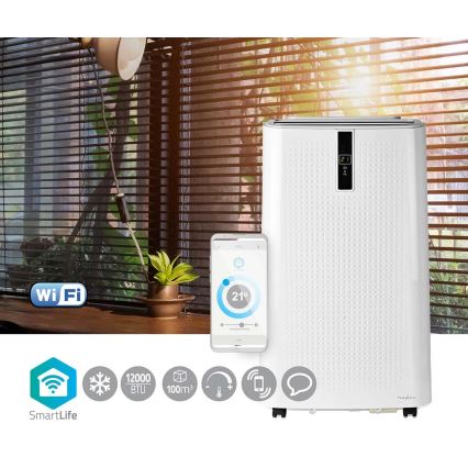 Intelligente mobile Klimaanlage 3in1 inklusive komplettem Zubehör 1357W/230V 12000 BTU Wi-Fi + Fernbedienung