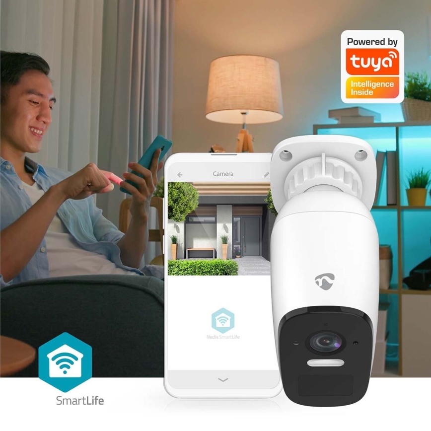 Aufladbare Smart-Kamera mit Sensor für den Outdoor-Bereich SmartLife 4MP Quad HD 1440p 5V/5200mAh Wi-Fi Tuya IP66
