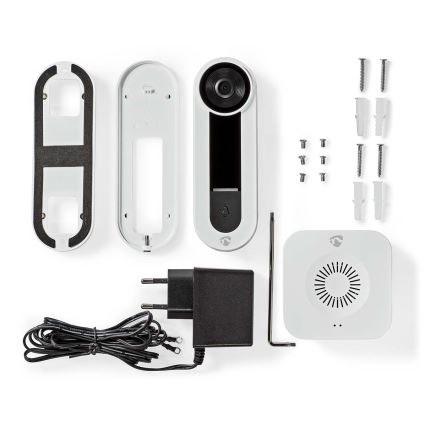 Drathlose Video-Türklingel mit Sensor Full HD 1536p 3xAA Wi-Fi IP65