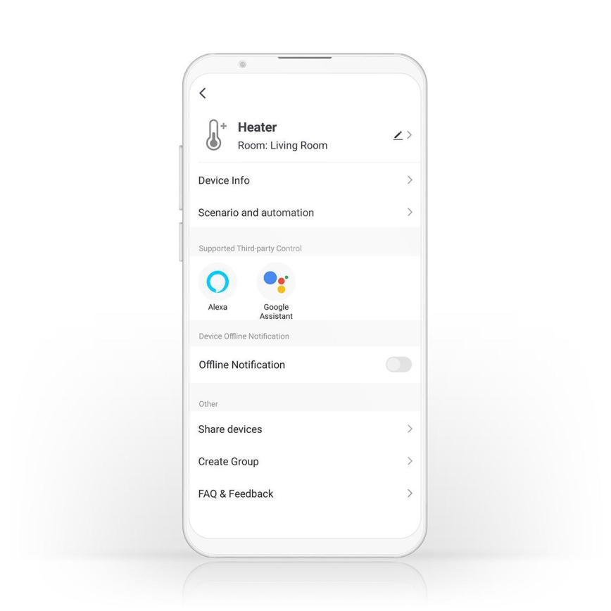 Elektrischer Direktheizkörper/Konvektor 2000W/230V Wi-Fi IP24 Thermostat
