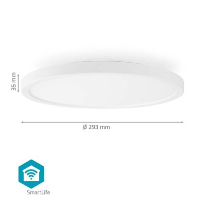 Dimmbare RGBW-Deckenleuchte SmartLife LED/18W/230V 2700-6500K Wi-Fi Tuya