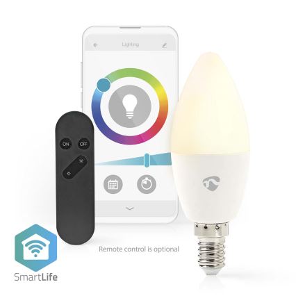 LED-RGB-Glühbirne dimmbar Smartlife E14/4,9W/230V Wi-Fi 2700-6500K