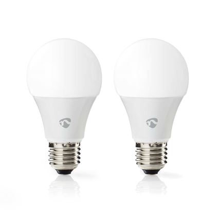 SET 2x Dimmbare LED-RGBW-Glühbirne SmartLife E27/9W/230V WLAN 2700-6500K