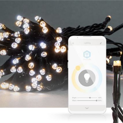 LED-Weihnachtskette 50xLED/8 Funktionen 10m IP65 WLAN Tuya