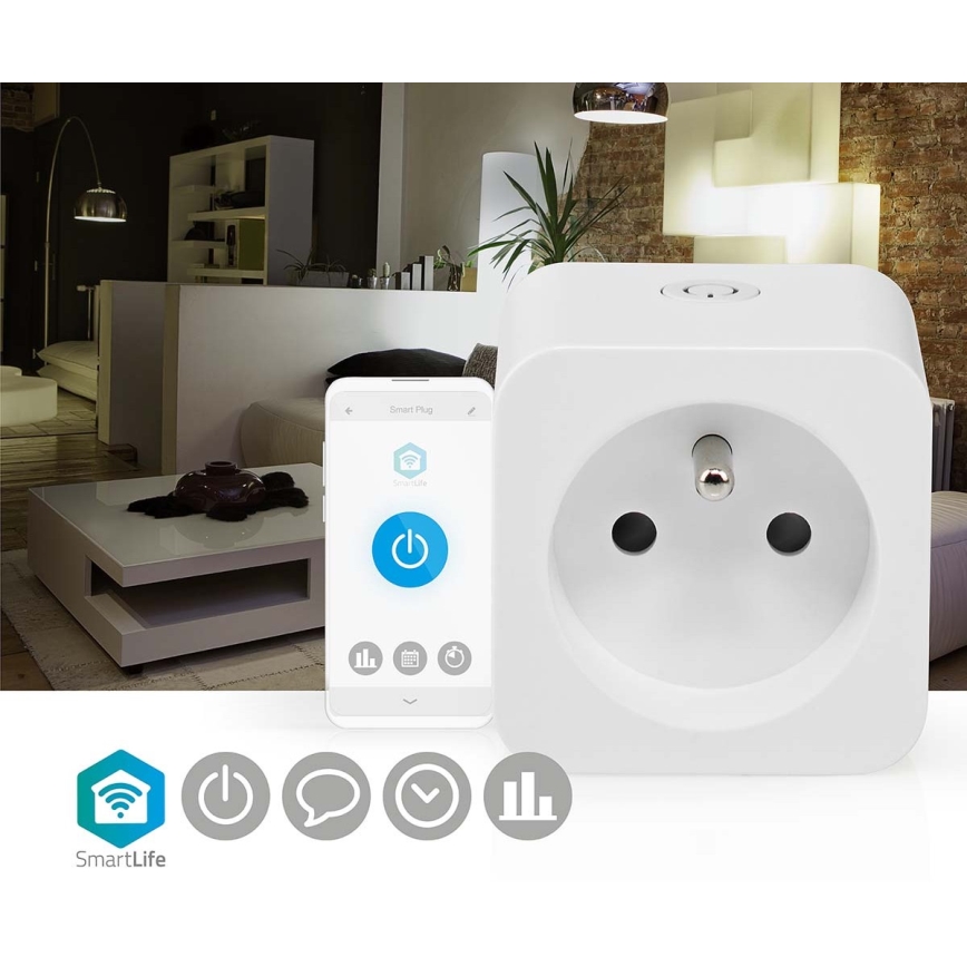 Intelligente Steckdose 3680W/230V/ Typ E/16A Wi-Fi