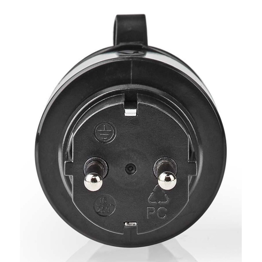Smart-Steckdose 3680W/230V/Schuko Typ F/16A Wi-Fi IP44 schwarz