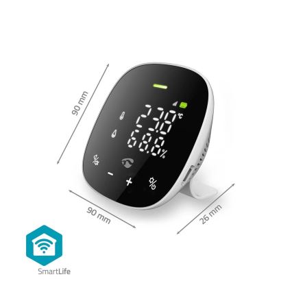 Intelligenter Luftqualitätsmonitor mit LED-Anzeige SmartLife Wi-Fi