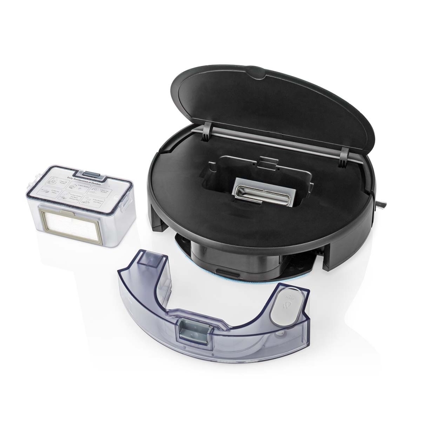 Smart-Staubsaugerroboter  mit Wischmopp 28W/2500 mAh Wi-Fi schwarz + Fernbedienung