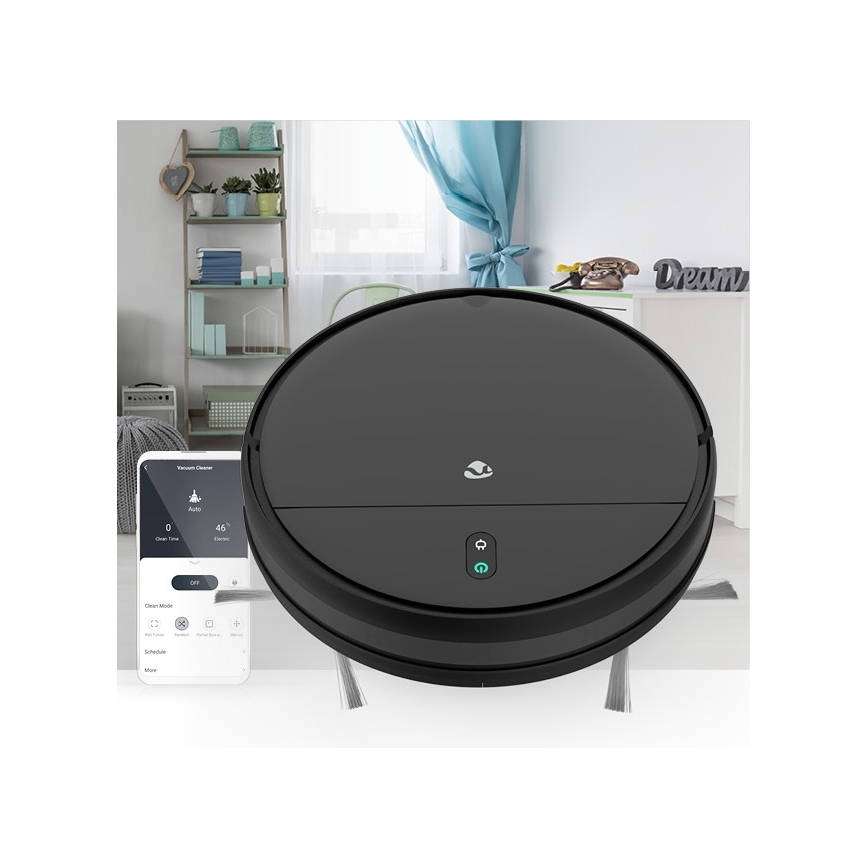 Smart-Staubsaugerroboter  mit Wischmopp 28W/2500 mAh Wi-Fi schwarz + Fernbedienung